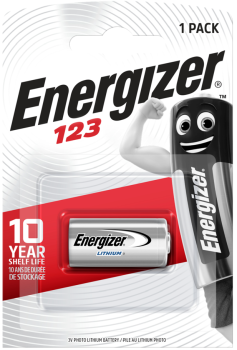 ENERGIZER® CR123A Photo Lithium-Batterie 3,0 Volt  1er Blister